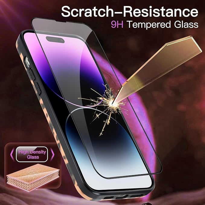 Phone Case for iPhone 14 Pro Max Case White Shell Color Tortoiseshell Print TPU Slim Phone Cover for Women Girls Grily Brown Shockproof Phone Cover for iPhone 14 Pro Max, Tortoise Print