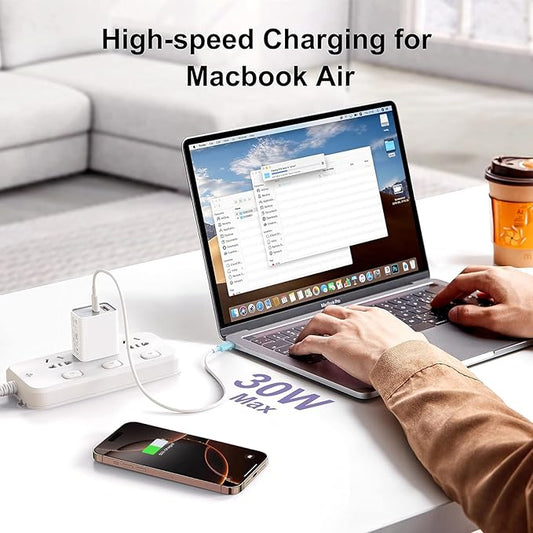 USB C Super Fast Charger, 3-Pack 30W Dual Port PD+QC Fast Charger Adapter Block for iPhone 16/15/14/13/Pro/Pro Max/Plus/iPad/MacBook air, (25W PPS) Type C Charging for Samsung S21 S22 Pixel