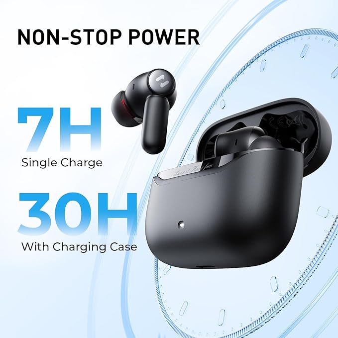 havit Hybrid Active Noise Cancelling Wireless Earbuds, Bluetooth 6.0 in-Ear Headphones, 6 Mics ENC Clear Call Ear Buds, 30+H Playtime, 3D Spatial Audio, Custom EQ via App, IPX5 Waterproof