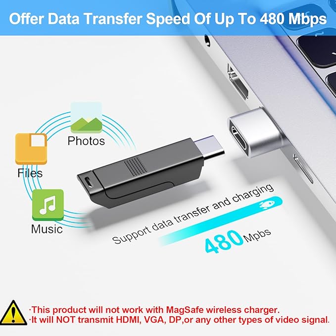 USB to USB C Adapter 8 Pack,Type A to Type C Adapter,USB Converters,USBA to USBC Cable Converter for iPhone 16 15 14 13,iPad Pro,AirPods,iWatch