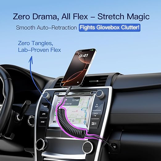 AGVEE 5ft Coiled Short USB to USB-C Charging Cable [USB-IF Certified] 3A Fast Charger Cord in Car for iPhone 16/15 CarPlay, Galaxy S25 S24 S23 S22 S21 S10 S9 S8, Google Pixel, Black