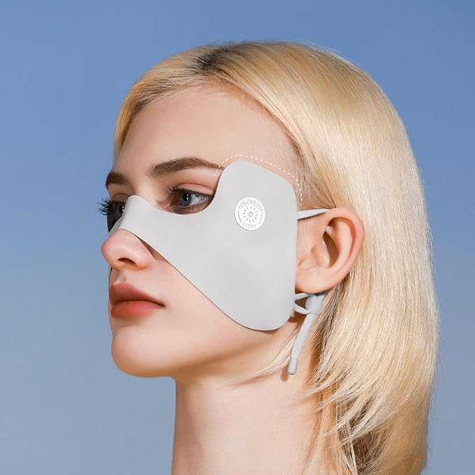 UPF50+ Half Mask,Face Shield,Sun Screen Protector for Face with Adjustable Ear Straps, Golf Visors for Women Golfers