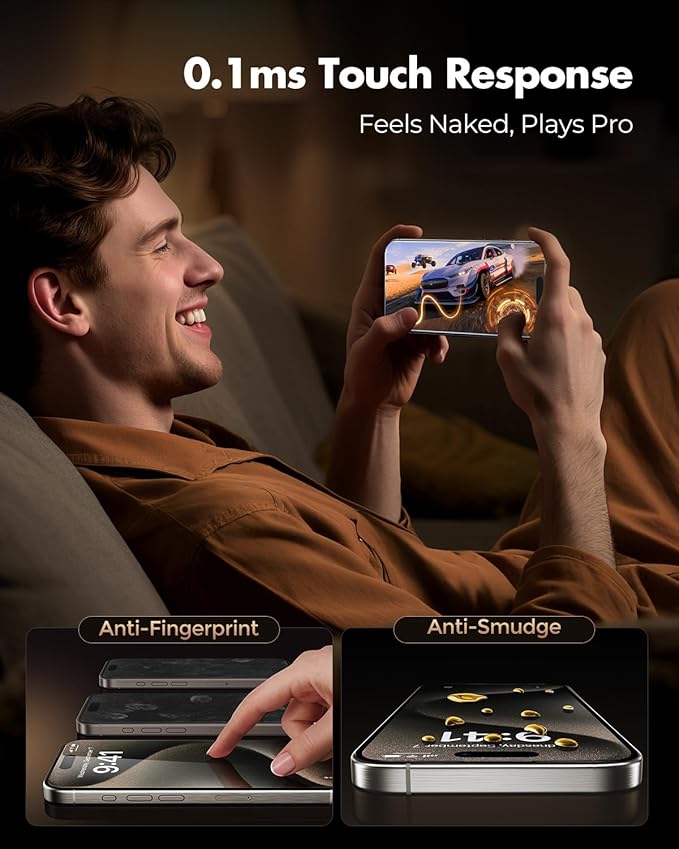 UNBREAKcable 3-Pack Screen Protector for iPhone 15 Pro Tempered Glass - [One-Pull Perfection] [Auto Dust-Elimination] [9H+ Hardness] [99.99% HD Clear] Full Coverage for iPhone 6.1 inch