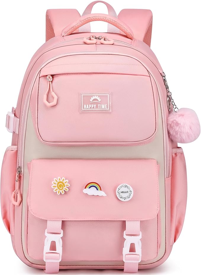 MOMUVO School Backpack Set for Girls,3pcs Bookbag with Lunch Box Pencil Case Kids School Bag Set