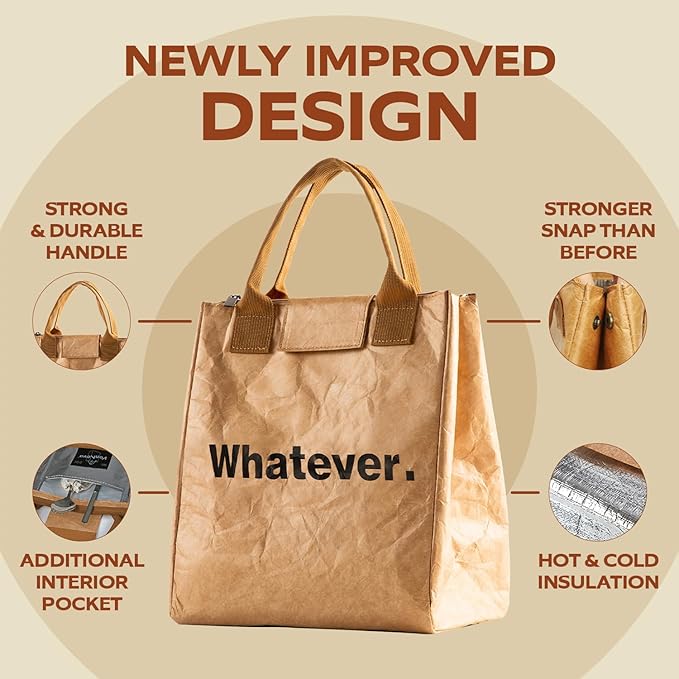 VonNova Women’s Insulated Lunch Bag with Premium 4mm Cooler Insulation, Cute Large 7L Lunch Tote for Office, Durable Small Lunch Box for Women, Stylish Lunchbox for Adults, Teens, Nurses, Teachers