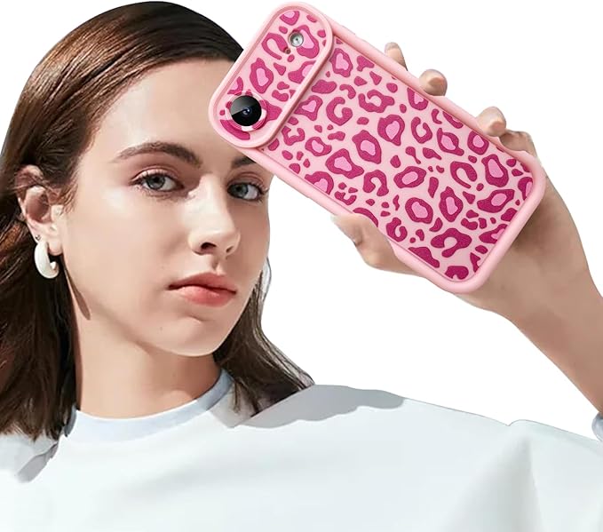 KANGHAR Case Compatible with iPhone Air Leopard Printed Pattern Cute Cheetah Phone Case Soft TPU Shockproof Protective Cover Designed for iPhone Air 6.5 Inch Pink