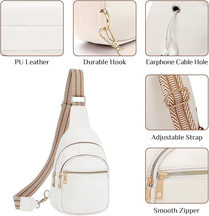 Small Leather Sling Bags for Women Fashion Crossbody Backpack Purse Sling Crossbody Bags