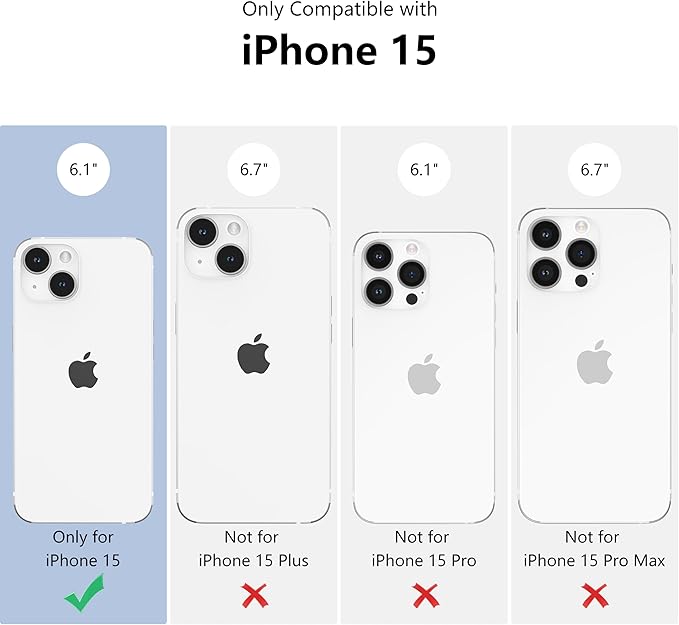 ZTOFERA for iPhone 15 Magnetic Case Compatible with Magsafe,Aesthetic Floral Pattern Design Cute for Girl Women,Anti-Drop Protective Hard Phone Cover for iPhone 15-Blue Flower