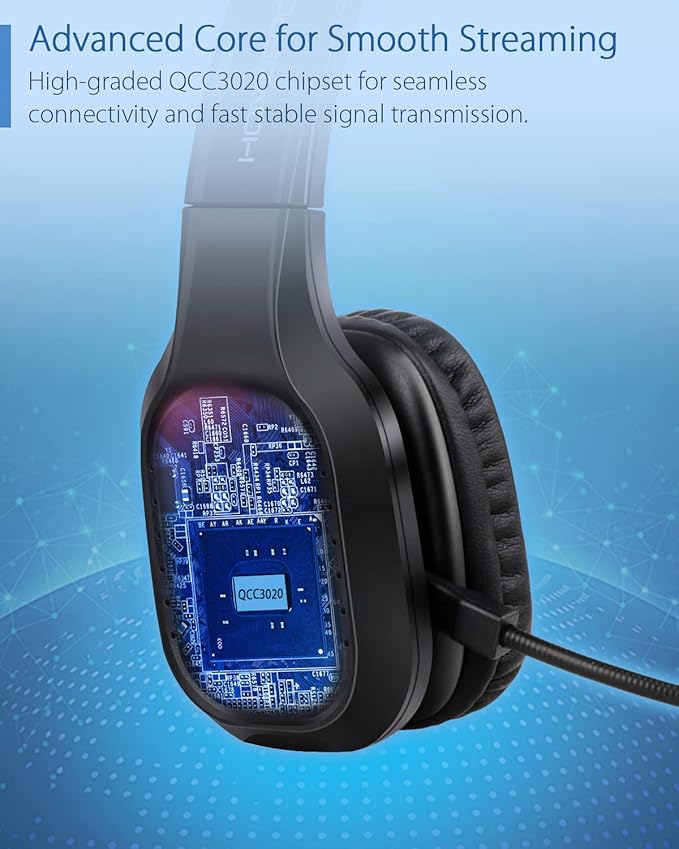 HomeSpot JM100 Trucker Bluetooth Headset with AI Noise Canceling, Wireless Headset with Rotatable Microphone and Big Mute Button, 34 Hrs Talk Time for Trucking, Home Office, Call Center