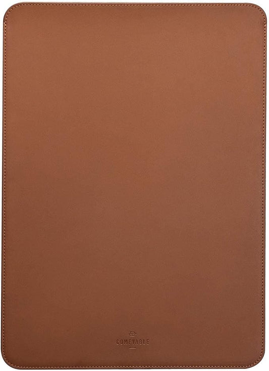 Comfyable Laptop Sleeve 14 Inch Precisely Compatible with MacBook Pro M4 M3 M2 M1 Pro/Max 2024, Faux Leather Cover Case 14 in, Brown
