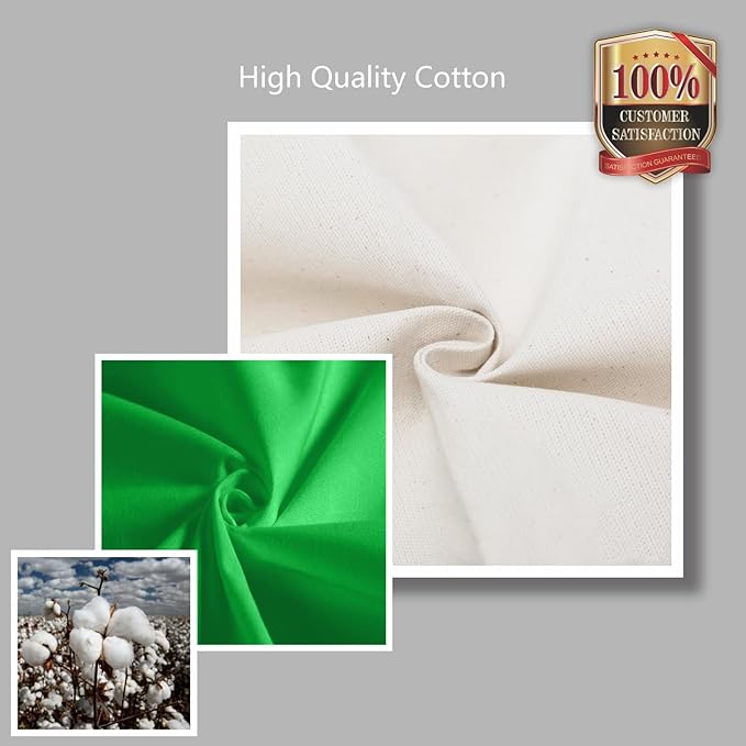 TOPDesign 6-Pack Canvas Tote Bags with an External Pocket, Reusable Grocery Shopping Bags, Top Zipper Closure, Daily Essentials (Lime Green/Natural)