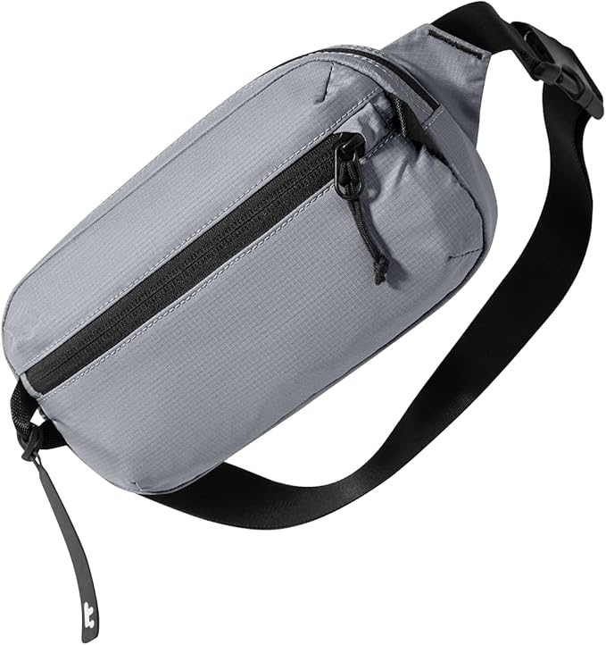 tomtoc 1.5L Sling Bag with RFID Blocking, Crossbody Bag Minimalist Chest Shoulder Pack for Men and Women, Water-resistant Lightweight Casual Waist Fanny Pack for Travel, Daily Use