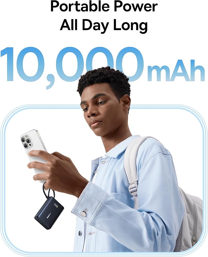 Baseus Power Bank Picogo 10000mAh 45W Universal Travel Adapter 70W