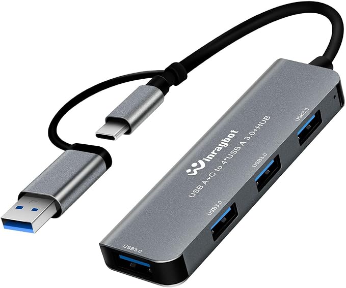 USB HUB for Laptop,USB Splitter USB c hub USB USB 3.0 hub,USB c hub (USB A/C HUB with 4 * 3.0 and no HDMI)