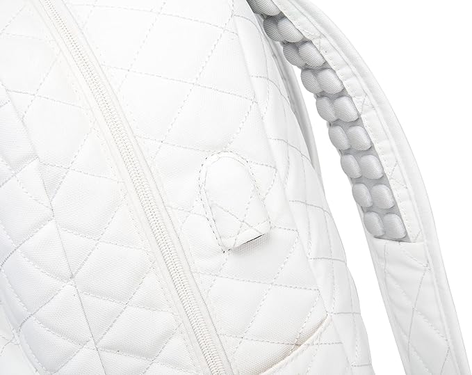 Kinmac Laptop Backpack with Massage Cushion Straps and USB Charging Port for Laptop Up to 15.6 Inch Men Women Travel Outdoor Backpack (White)