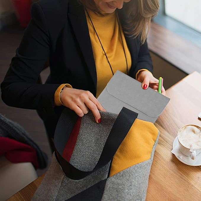 Allinside 11-12 inch Laptop Sleeve Case Compatible with MacBook Air 11 2010-2015/MacBook 12 2015-2017, Waterproof PU Leather Laptop Sleeve Bag Protective Vertical Case Cover, Gray