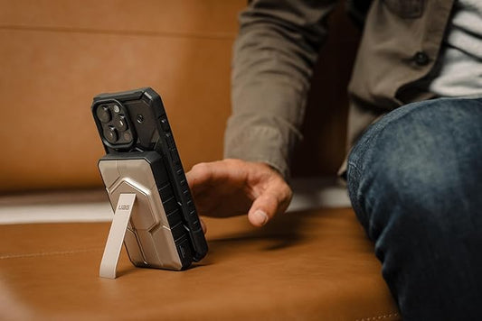 URBAN ARMOR GEAR UAG 10000mAh Power Bank SRGE 20W 2-Port USB-C USB Magnetic Wireless Portable Charger Fast Charging Battery Pack w/Kickstand Compatible with iPhone 17, Galaxy S25, Black/Titanium