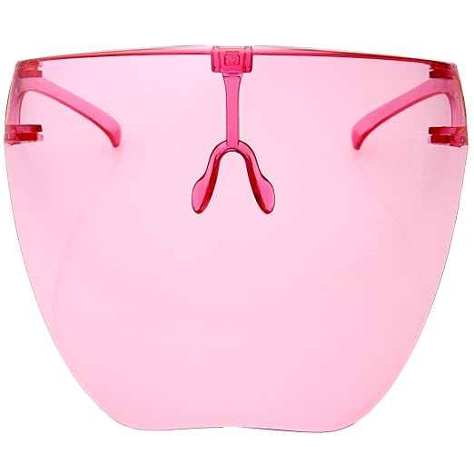 zeroUV - Protective Face Shield Full Cover Visor Glasses/Sunglasses (Anti-Fog/Blue Light Filter) (Pink)