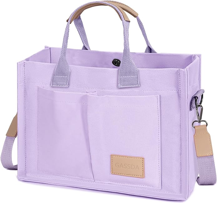 Tote Bags for Women Canvas Tote Purse Crossbody with Pockets Top Handle Shoulder Satchel Bag for Women