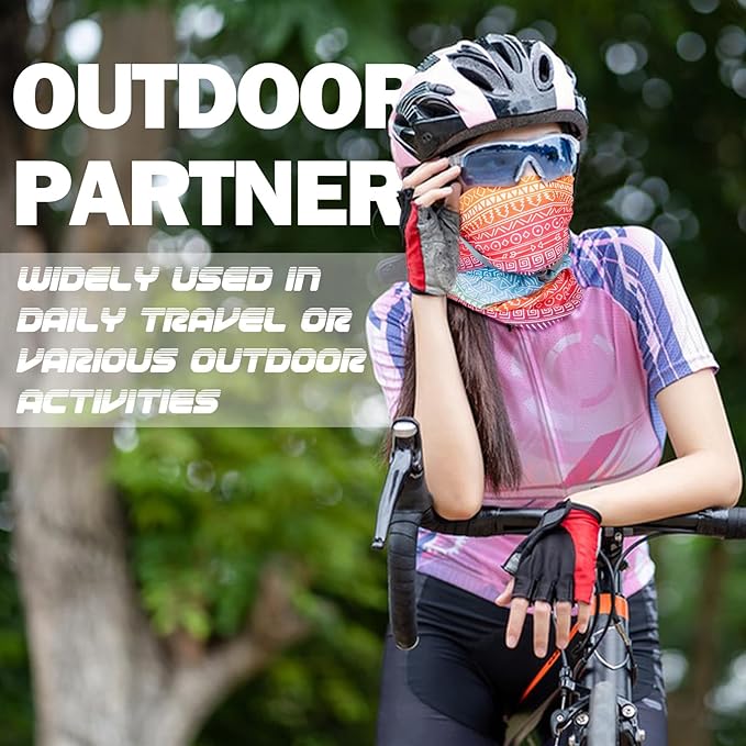 Neck Gaiter Sun Protection Face Mask for Men Women Breathable Head Wrap Headwear Balaclava Bandana