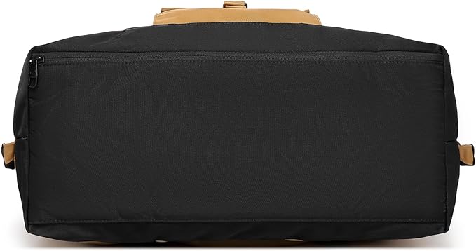 SUNNY BIRD Duffel with Utility Pouch, 40L Weekender Overnight Bag with Shoe Compartment for Travel and Sports (Brown and black)