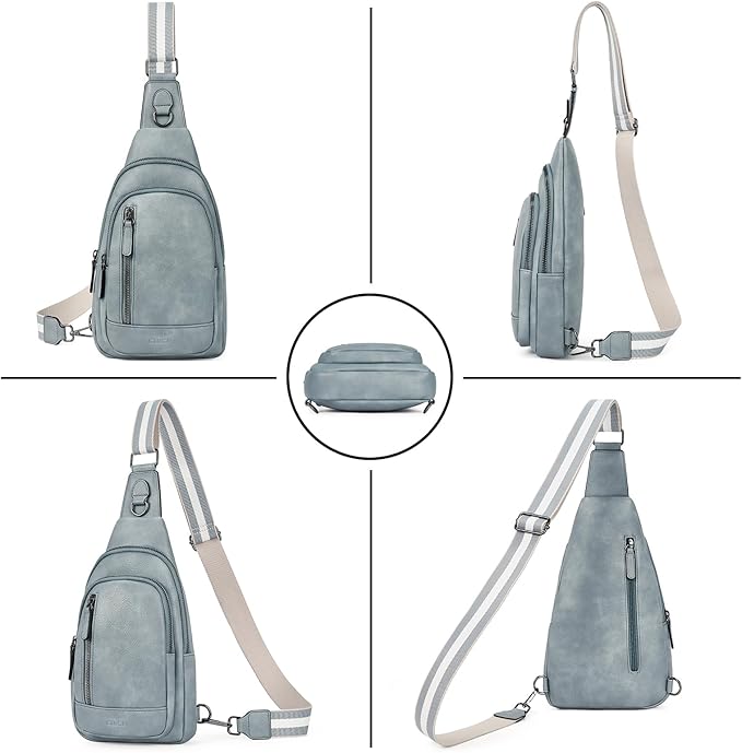 CLUCI Crossbody Bags for Women Men,Leather Sling Bag Cross Body Backpack for Woman Gifts for Women Birthday Unique