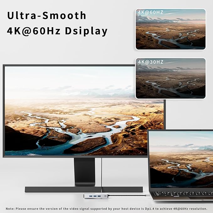 USB C Hub, 9 in 1 USB C to 4K@60HZ HDMI Multiport Adapter, RJ45 Gigabit Ethernet, 3 USB 3.0 Ports, SD/TF Card Reader, PD 100W, Desigend for MacBook Pro Air HP XPS and Other Type C Devices