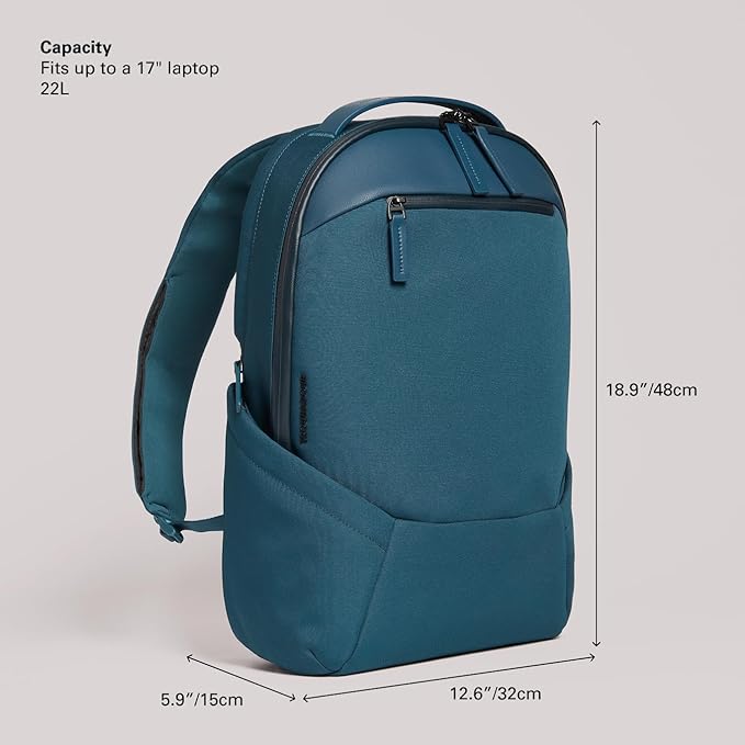 Troubadour Apex 3.0-22L Premium Laptop Backpack - Ergonomic & Water Resistant - Designed for Work and Travel - Air Force Blue