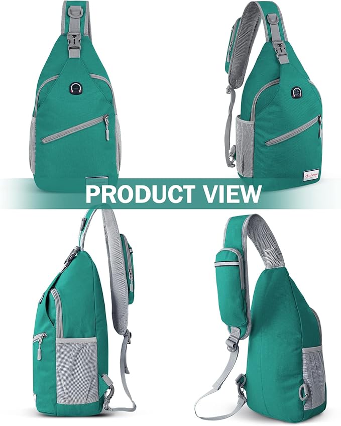 ZOMAKE Sling Bag,Small Crossbody Sling Backpack,Water Resistant Shoulder Daypack for Travel,Anti Thief Chest Bag for Hiking(Army Green(New))