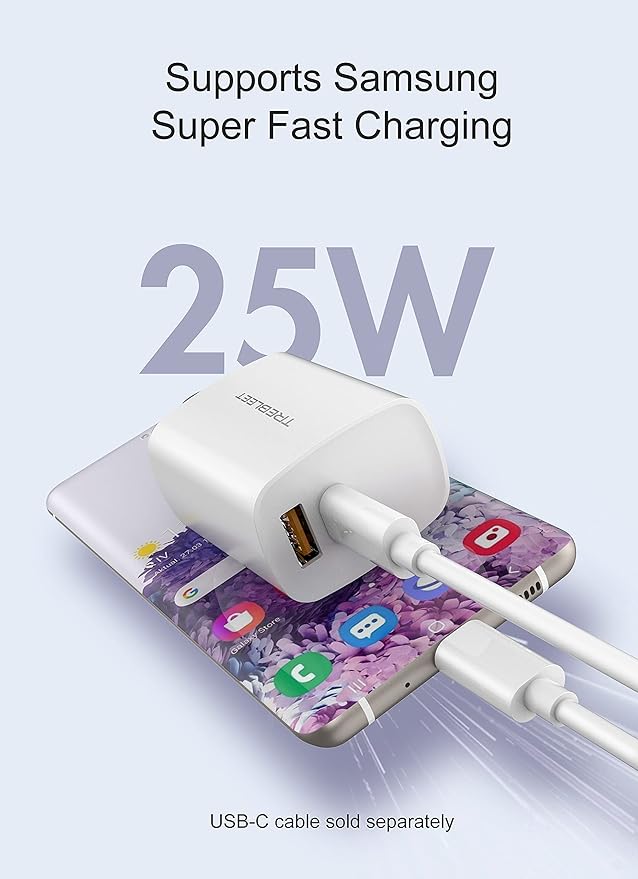 USB C Super Fast Charger,Foldable Dual-Port 30W PD Wall Charger Fast Charging for Samsung Galaxy S23/ S23 Ultra/Z fold4/ A53 5G/ S22/ S22+/ Z Flip3/Z Fold3/S21 FE/Pixel 7 (Cable not Included)