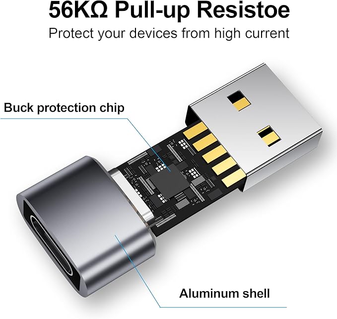 USB to USB C Adapter 8 Pack,Type A to Type C Adapter,USB Converters,USBA to USBC Cable Converter for iPhone 16 15 14 13,iPad Pro,AirPods,iWatch