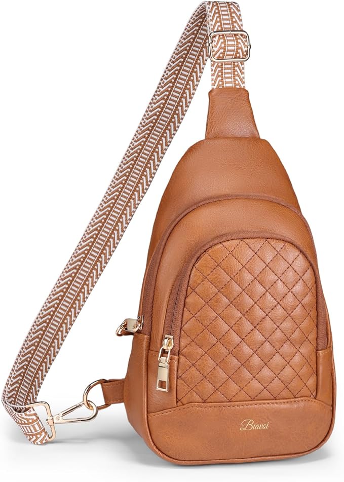 Crossbody Bags for Women Anti Theft Small Sling Handbag with Zipper Lock Vegan Leather RFID Blocking Chest Pure