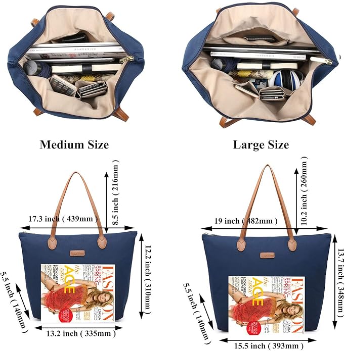 Water Resistant Light Weight Nylon Tote Bag Handbag