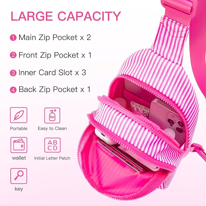 Gifts for 8 9 10 11 12 Year Old Girls Sling Bag Crossbody Bags Fanny Pack for Teen Girls Personalized Gifts for Women