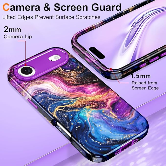 Btscase for iPhone Air Case [Compatible with Magsafe] [Military-Grade Drop Protection] Slim Anti-Scratch Smooth Touch TPU Bumper Shockproof Magnetic Phone Case for Women Girls Men, Deep Purple