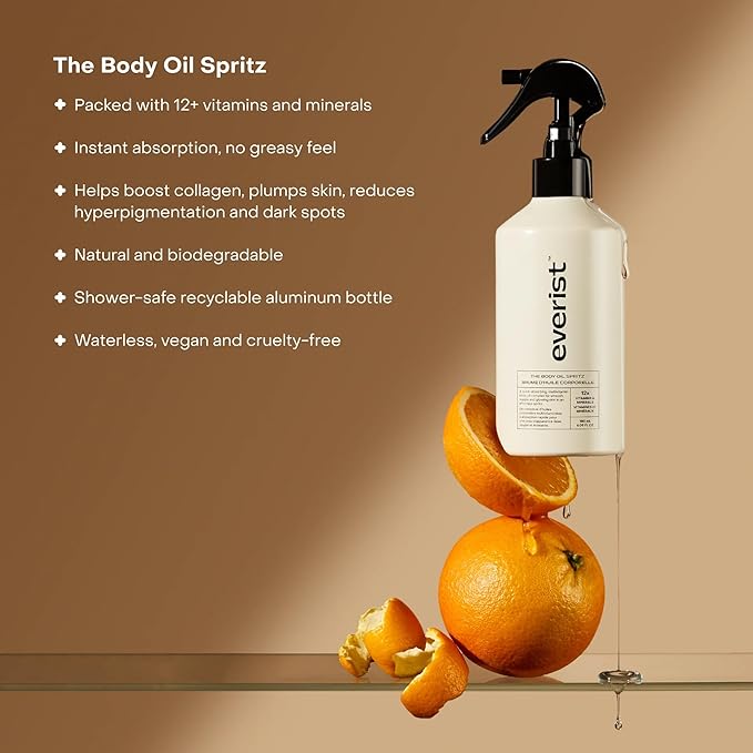 The Exfoliating Body Ritual Set, 3.4 fl. oz Exfoliating Body Wash Concentrate, 6.09 fl. oz Body Oil Spritz & Konjac Sponge in Jute Travel Bag, Cleansing & Hydrating For All Skin Types