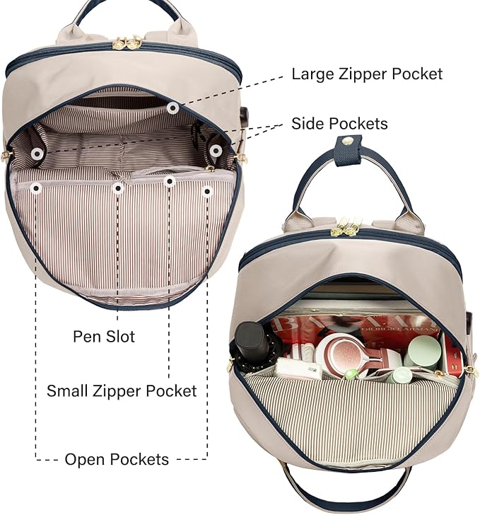 LOVEVOOK Laptop Backpack for Women Men, 17.3 Inch Laptop Bag with USB Port Fashion Waterproof Backpacks Teacher Nurse Stylish Travel Bags Vintage Daypacks for College, Work