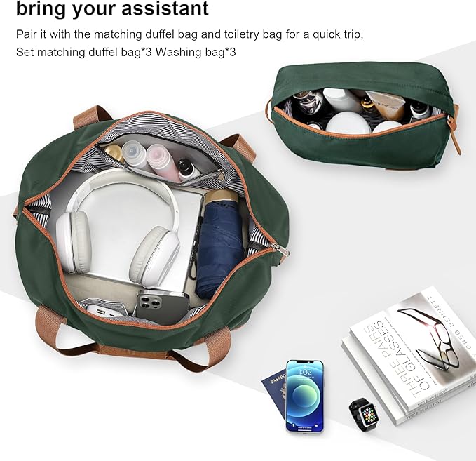 Joyway Carry On Luggage 20 Inch Expandable Suitcase with Spinner Wheel, 3 Piece Hard Shell Luggage Set with TSA Lock(Green)