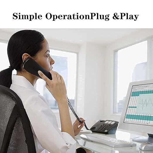 4Pack 8Ft Uncoiled / 1.4Ft Coiled Telephone Handset Cord with 4 Pack 360 Degree Rotating Landline Cable Detangler Swivel Cord Untangler Telephone Accessory