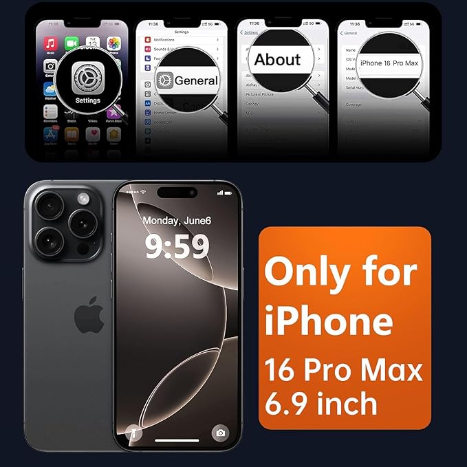 MOCCA Strong Magnetic for iPhone 16 Pro Max Phone Case, [Compatible with Magsafe][16FT Mil-Grade Drop Protection] Slim Translucent Matte Protective Cover Case for iPhone 16 Pro Max Case, Frosted White