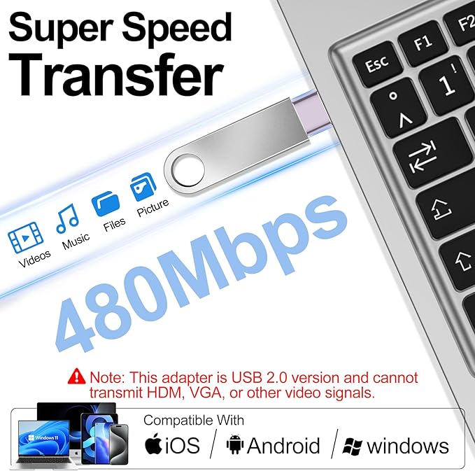 𝟒𝐏𝐚𝐜𝐤 𝐔𝐩𝐠𝐫𝐚𝐝𝐞𝐝 USB to USB C Adapter,Type-C Female to A Male Car Charger OTG Converter for Apple Watch Ultra 8 9 10,iPhone 16 15 14 13 Pro Max,Samsung S24,Nintendo Switch,AirPods,iPad,Car