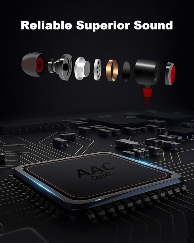 NANAMI Bluetooth Headphones Wireless Earbuds - Sports Magnetic Neckband Wireless Headsets, HiFi Stereo Deep Bass Updated Bluetooth 5.3 Earphones IPX7 Waterproof with Mic for Gym Running 24h Playtime