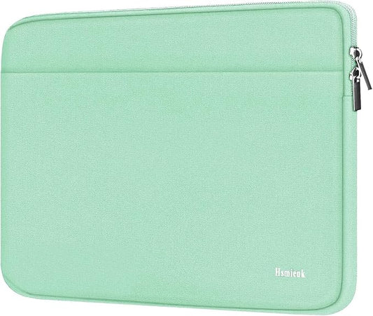 Laptop Sleeve 14 inch, Shockproof Protective Notebook Cover Bag with Accessory Pocket, Durable Carrying Laptop Case Compatible for MacBook HP Lenovo Dell Asus Acer, Light Blue