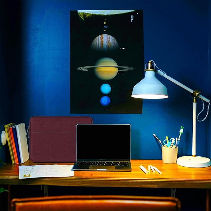 Laptop Sleeve Case 14 Inch, Water Resistant Traveling Computer Cover with Handle, Shockproof Protective Carrying Laptop Bag Compatible for 14 Inch MacBook Air/Pro, HP, Dell, Lenovo, WineRed