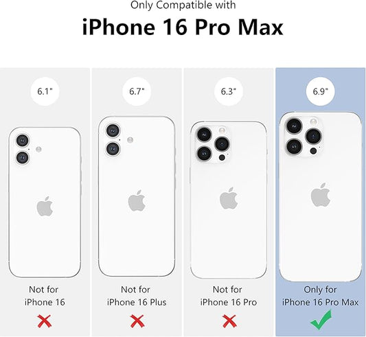 ZTOFERA for iPhone 16 Pro Max Magnetic Case Compatible with Magsafe,Aesthetic Floral Pattern Design Cute for Girl Women,Anti-Drop Protective Hard Phone Cover for iPhone 16 Pro Max-Green Leaf