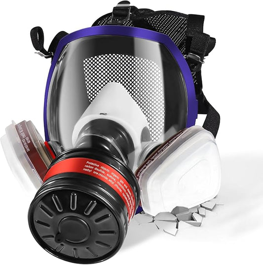 Gas Masks - Gas Masks Survival Nuclear and Chemical with 40mm Activated Carbon Filter&6001CN Filters for Chemical