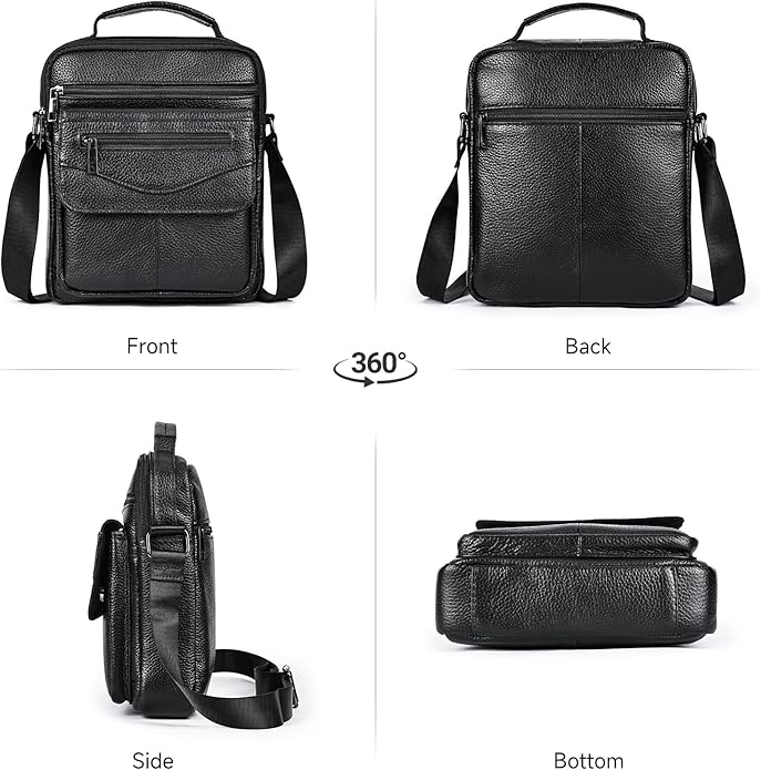 NIUCUNZH Genuine leather man purse mens crossbody sling bag small messenger shoulder Satchel