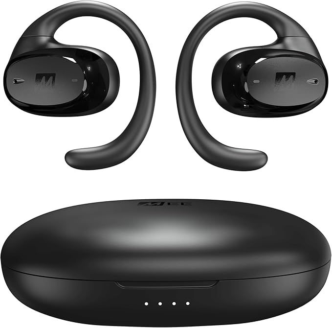 MEE audio AirHooks Pro True Wireless Open Ear Sports Headphones Bluetooth Earbuds - Comfortable Sweatproof Non-Isolating Headset Earphones for Safer Workouts & Running