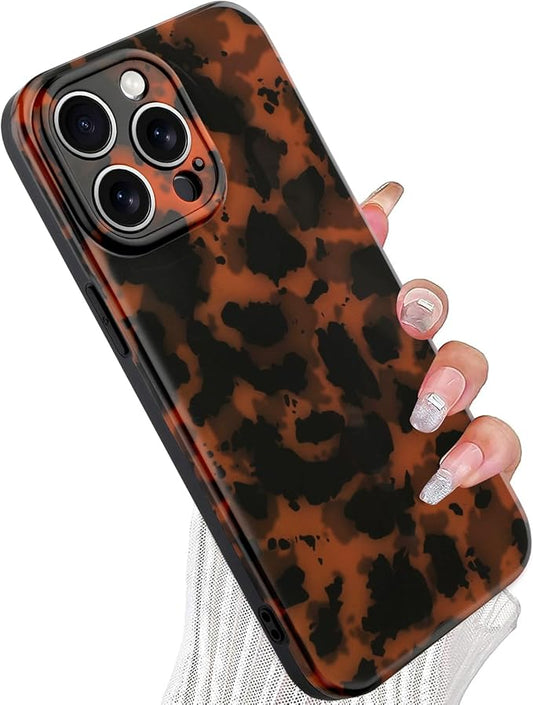 Phone Case for iPhone 13 Pro Case Lightweight Tortoiseshell TPU Slim Phone Cover for Women Girls Grily Brown Shockproof Phone Cover for iPhone 13 Pro, Tortoise Print