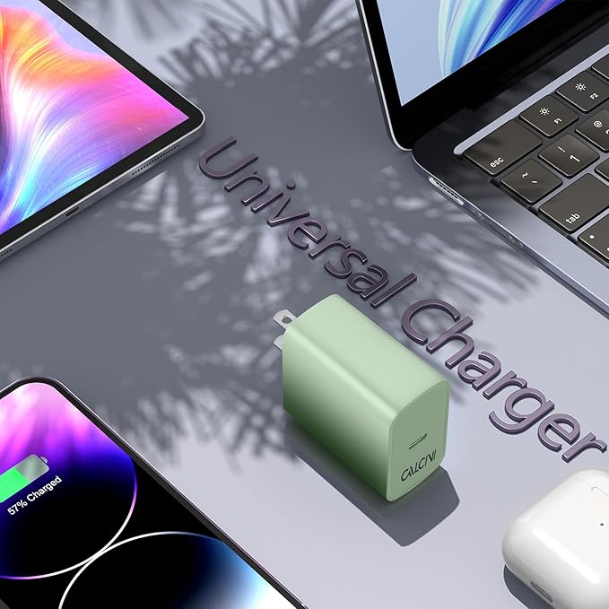 USB C Charger Block CALCINI 1 Pack GAN 65W USB C Charger Fast Type C for Laptop Power Adapter MacBook Pro/Air, GalaxyS21/S20, Dell XP S13, Note 20/10+, Phone15/Mini iPad,Pixel